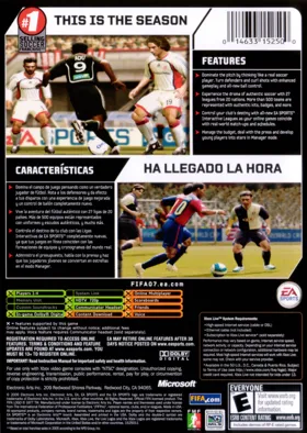 FIFA Soccer 07 (USA) box cover back